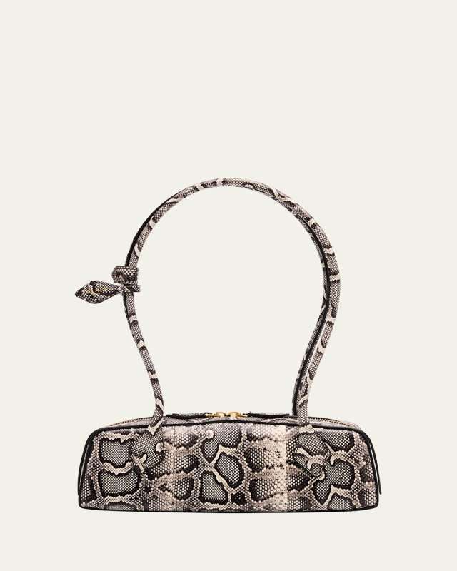 Le Teckel Small Shoulder Bag in Snakeskin Leather